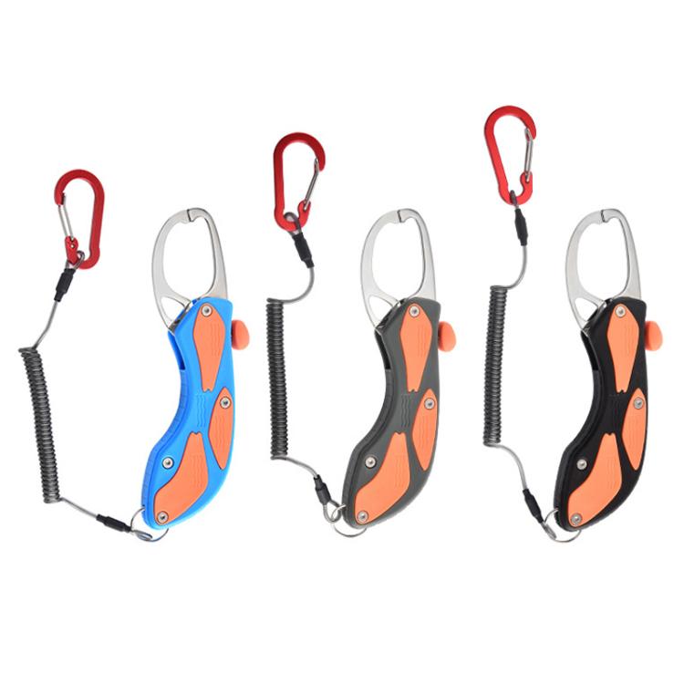 Portable lure pliers set of four colors with spring safety rope and carabiners