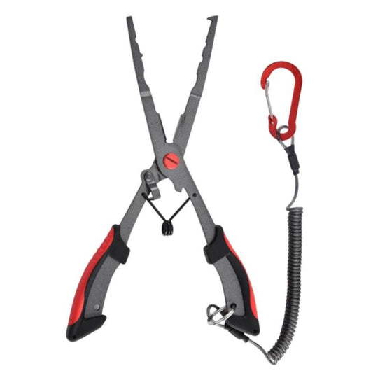 Seawater Corrosion Resistant Extended Eagle-Beak Hook Remover Line Cutter Pliers, Lure Plier, Lure Plier + Wire Safety Rope, Lure Plier + Wire Safety Rope + Nylon Bag, Lure Plier + Wire Safety Rope + Rubber Sleeve                                       ...