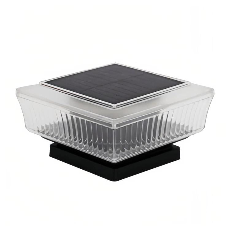 Waterproof Solar-Powered LED Pillar Light For Outdoor Courtyard Lighting, Mesh Warm Light, Striped Warm Light, Striped White Light, Mesh White Light