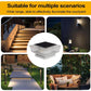 Waterproof Solar-Powered LED Pillar Light For Outdoor Courtyard Lighting, Mesh Warm Light, Striped Warm Light, Striped White Light, Mesh White Light
