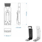 LED bookmark lamp clip design with dimensions and foldable head