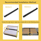 Black drawer reinforcement bracket with two installation diagram views