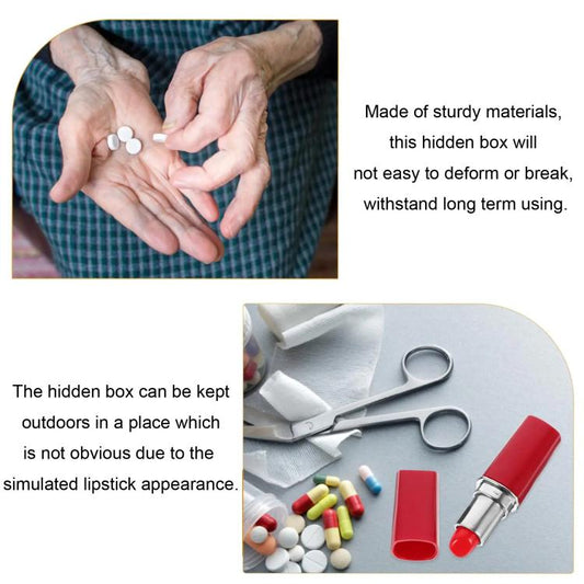 Disguised Lipstick Pillbox Portable Mini Storage Box