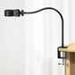 Flexible desk clamp holder with long gooseneck and metal clamp-on desk base