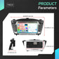 7-inch car central control screen unit with dimensions and rear port layout diagram