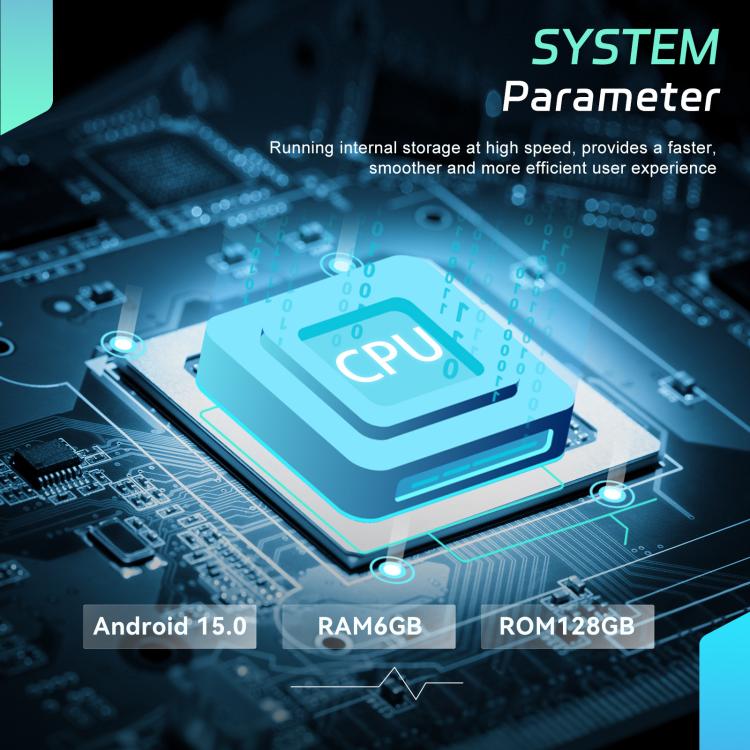 Car infotainment unit with CPU system parameter screen display