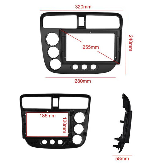 For Honda Civic 2001-2005 Android Car Central Control Screen Navigation Bluetooth Player, 4-Core 2GB + 64GB, 4-Core 4GB + 64GB, 4-Core 4GB + 128GB, 8-Core 4GB + 64GB, 8-Core 6GB + 128GB