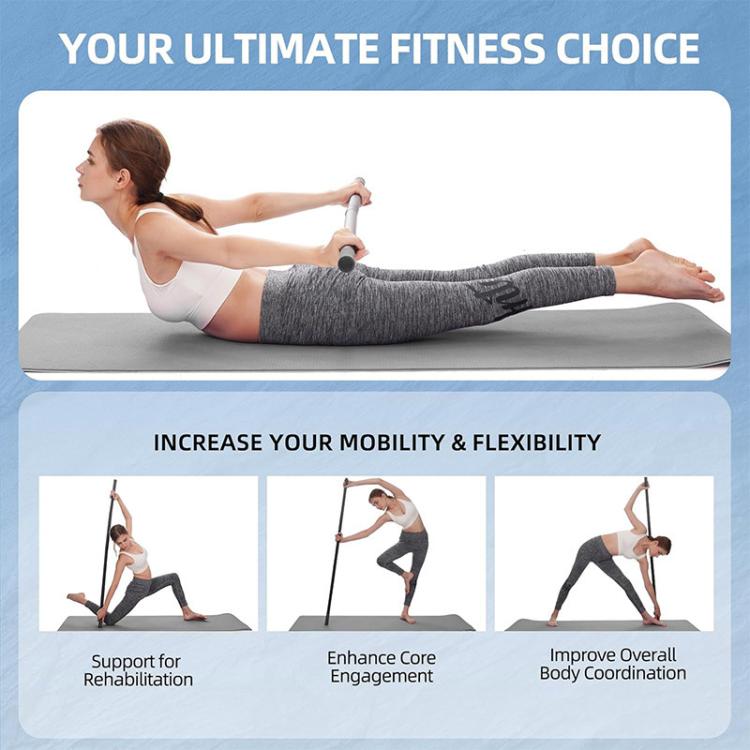 Multi-Function Yoga Stick Metal Portable Exercise Bar Fitness Auxiliary Tool