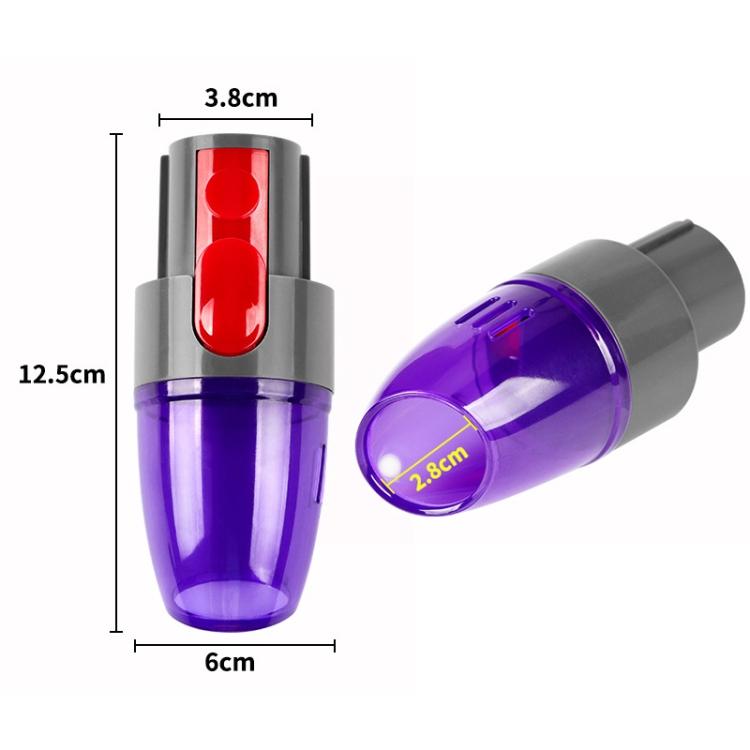 Purple vacuum suction nozzle brush head with 6 cm width and 2.8 cm inlet