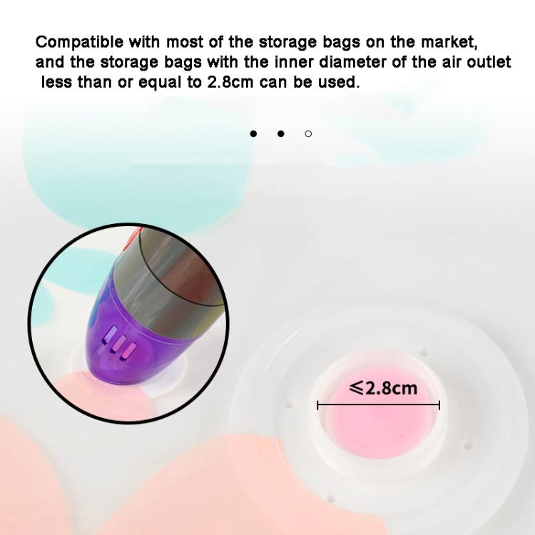 Purple vacuum air outlet adapter cap for hoses with <=2.8 cm inner diameter