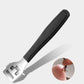 Black handle foot blade cutter with protective cover and metal blade head