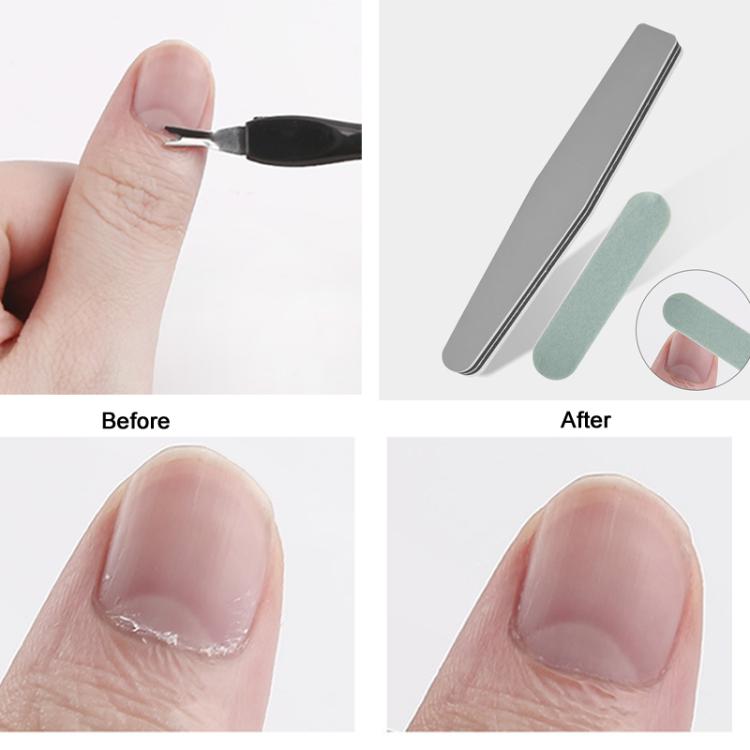 Foot blade on toe nail with smooth after finish