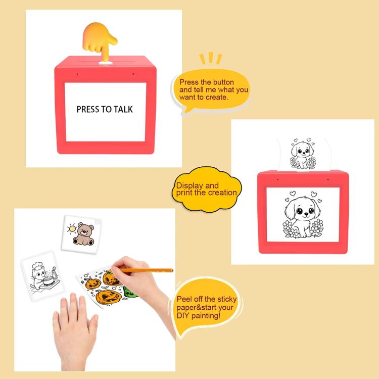 Q15 AI Mini Wireless Thermal Printer with 3.5-inch Screen & Voice-to-Image Function