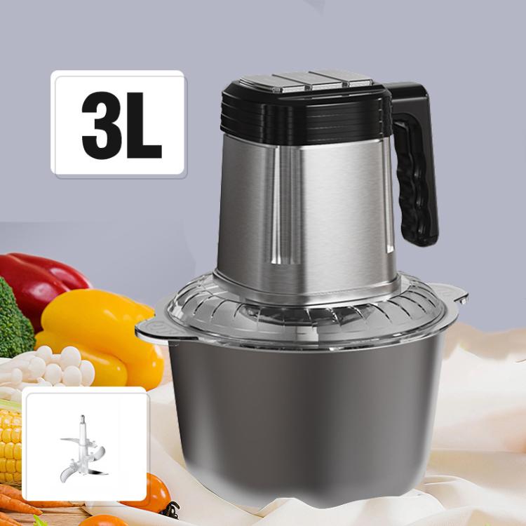 Stainless Steel Meat Grinder Home Multi-Function Electric Food Processor, 2L, 3L