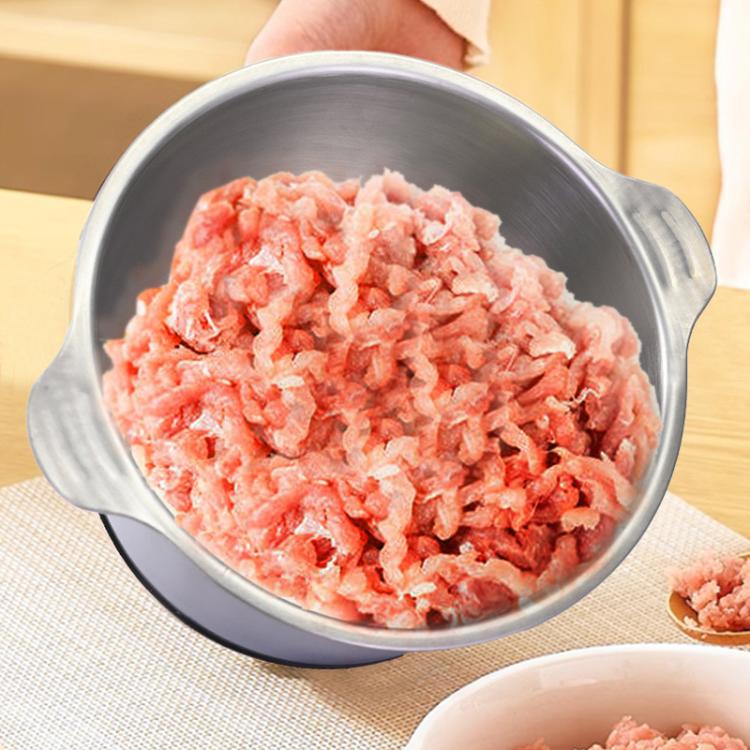 Stainless Steel Meat Grinder Home Multi-Function Electric Food Processor, 2L, 3L