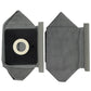 Pair of dust bags for LG vacuum, black pouch with cream ring, gray mesh sides