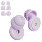 Purple noise reduction sleep earplugs, dual-disc style with vent holes