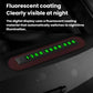 Temporary parking phone number sign, red with bright green fluorescent digit display