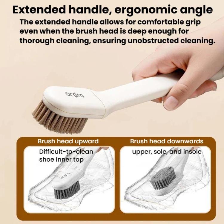 Ordpro Multifunctional Rotatable Long-Handle Cleaning Brush Portable Soft-Bristle Shoe Brush