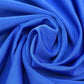 Blue ribbed fabric sensory body sock material close-up