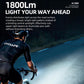 Bicycle headlight illuminating a wide front light beam on a bike