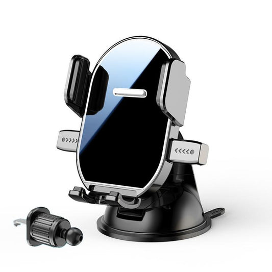 Black rotating phone mount with vent clips and included connector piece