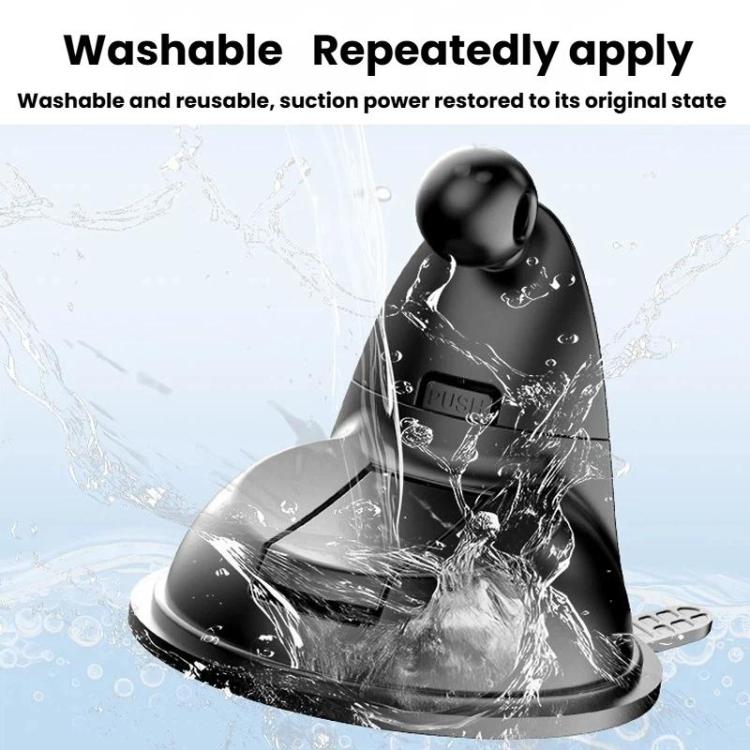 Black 360° car vent suction phone mount with rotating head and suction base