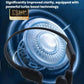 Dark gray bone conduction hearing aid with curved headband and side microphone module