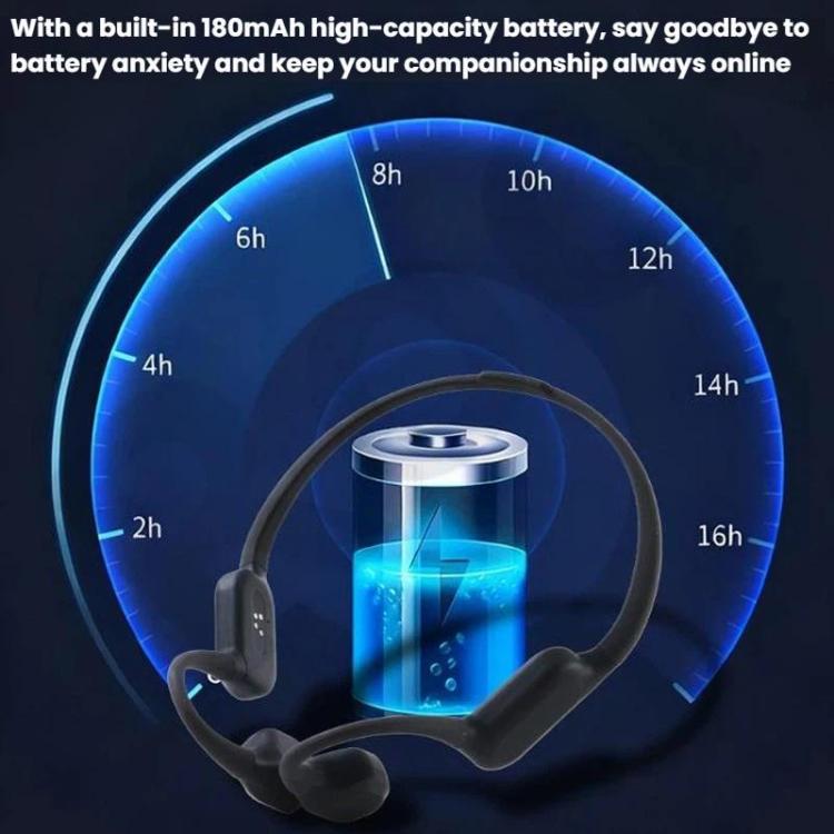 Dark gray bone conduction hearing aid with side mic module and ear contact pads