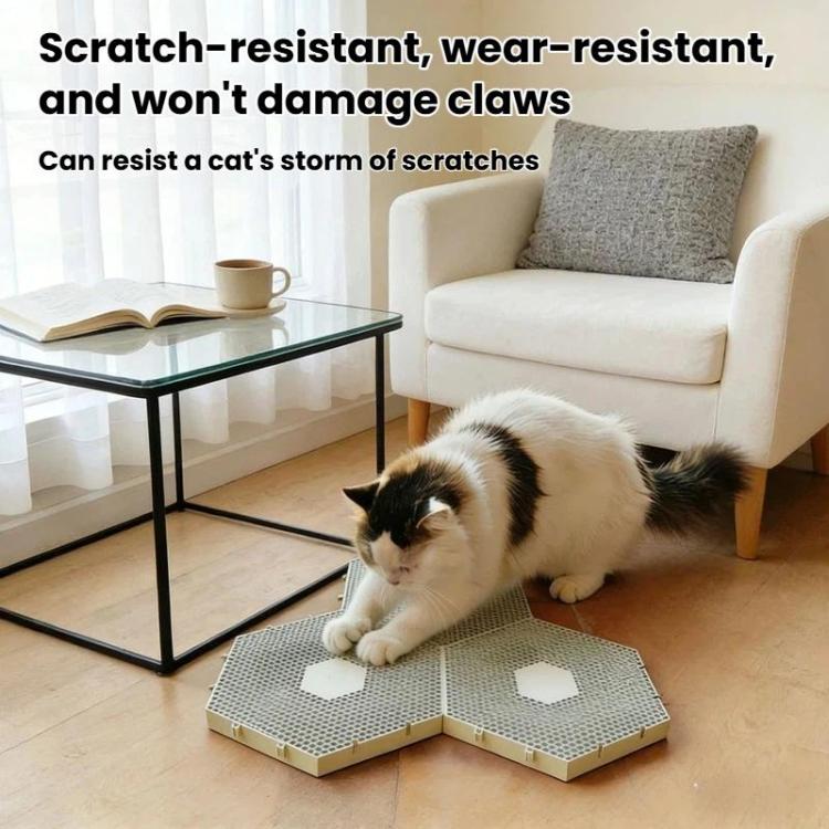 Interlocking Hexagonal Cat Scratcher Non-Slip Portable Washable Claw Grinding Board