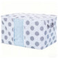 Gray dot non-woven storage bag cube with see-through window panel and zipper front