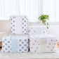 Assorted gray dot and star cube storage bags with zipper closures