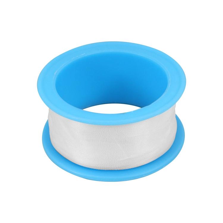 Blue and white tube connector ring for RV water heater antifreeze conversion kit