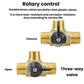 Brass three-way by-pass valve with rotary control for RV water heater antifreeze conversion