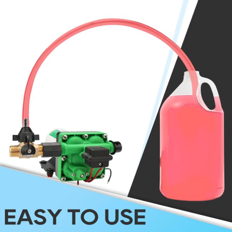 RV water heater conversion kit with valve assembly and clear tubing for easy connection