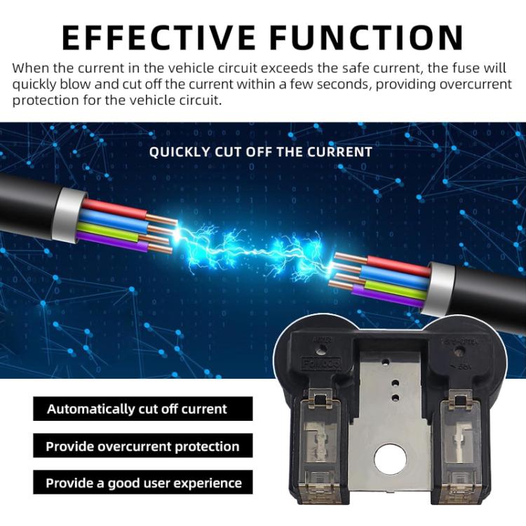 Black battery terminal assembly with two silver studs and connector blocks