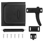 Black RV door lock UV cover panel with handle and mounting bracket components