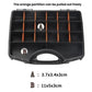 Portable Plastic Divided Toolbox Hardware Parts Storage Box, Black