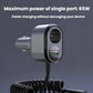 Car cigarette lighter charger with voltage display screen and USB output ports