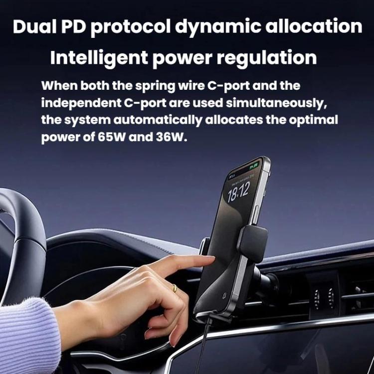 Car cigarette lighter charger with smartphone holder mount and voltage readout