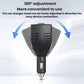 Black car inverter plug with adjustable head for easy device connection