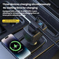 Black car inverter charger with USB and Type-C ports for multiple devices