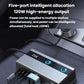 Car cigarette lighter charger with LED button lights and dual blue ring ports, GE08