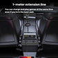 Car multi-port charger with LED indicator and short retractable cable, GE08