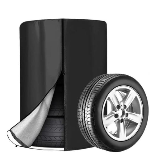 Universal Dust Proof Tire Shield Protective Tarp for Vehicle's 4 Tires Waterproof 420D Oxford Fabric, D65xH90cm, D73xH110cm, D85xH120cm