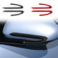 Rearview mirror decorative stickers in black and red carbon-fiber pattern, set of 4 strips