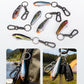 Set of fish-shaped keychains with metal keyrings and spring clips, assorted colors.
