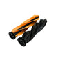 Robot vacuum replacement roller brush pair with orange and black brush heads