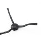 Robot vacuum replacement side brush with long bristles and pivot joint