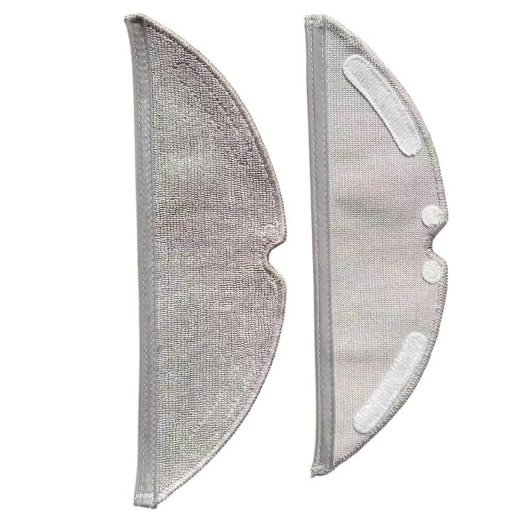 Robot vacuum microfiber mop pad pair with textured cleaning surface